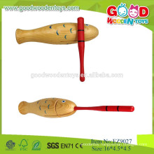 2015Fish Design Wooden Guiro Musical Instrument,Popular Wooden Classic Toys